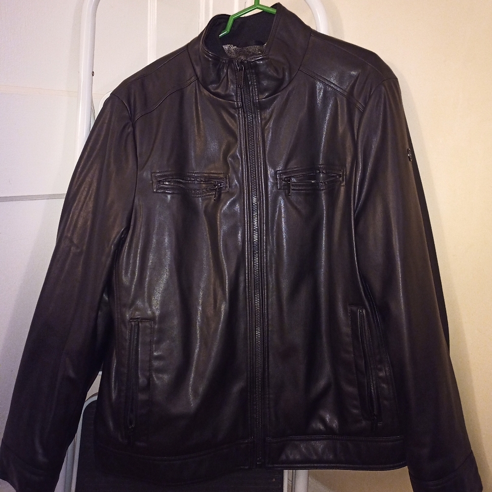 Calvin Klein faux leather jacket